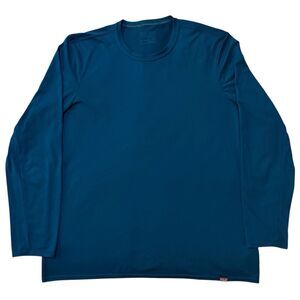 Patagonia Capilene Daily Baselayer Shirt Men’s Large Aqua Blue Long Sleeve Tee